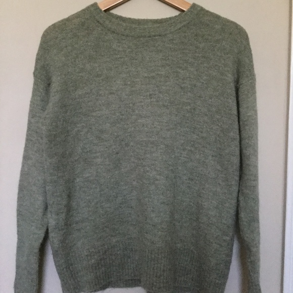 TWO Extra Small H&M Sweaters: Gray Turtleneck and Mint Green Crewneck NWOT - Picture 7 of 8